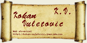 Kokan Vuletović vizit kartica
